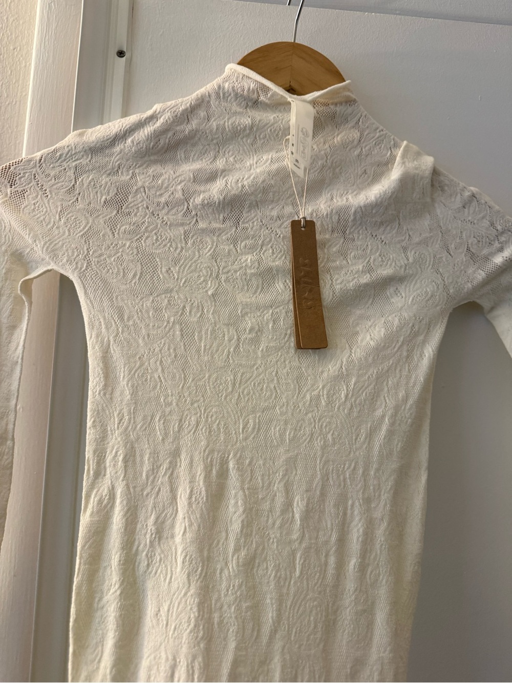 NWT Skims Ivory Lace Long Sleeve Sheath Dress - Picture 3 of 8